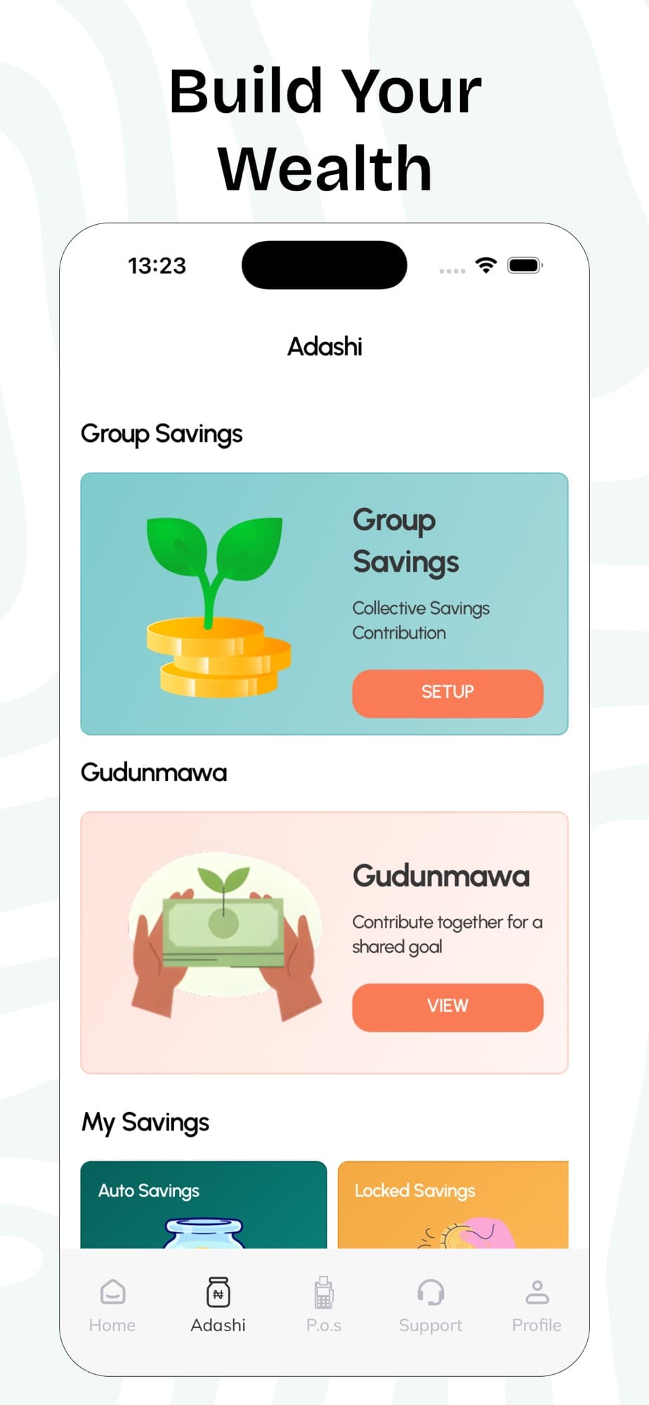 Amini app: Group Savings, Gudunmawa and personal savings in one place